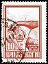 Argentina 1960 Inca Bridge, Mendoza 10C LT Red BRN Scott 696 A278a. Uploaded by SONYSAR